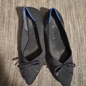 Rothy's The Point black knit ballet flats